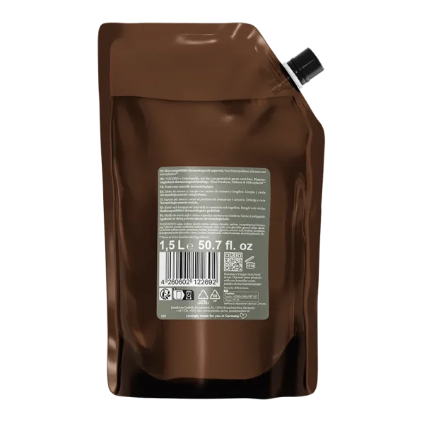 Гель для рук і тіла Jean & Len Rosemary & Ginger Refill 1,5 л - Зображення 3