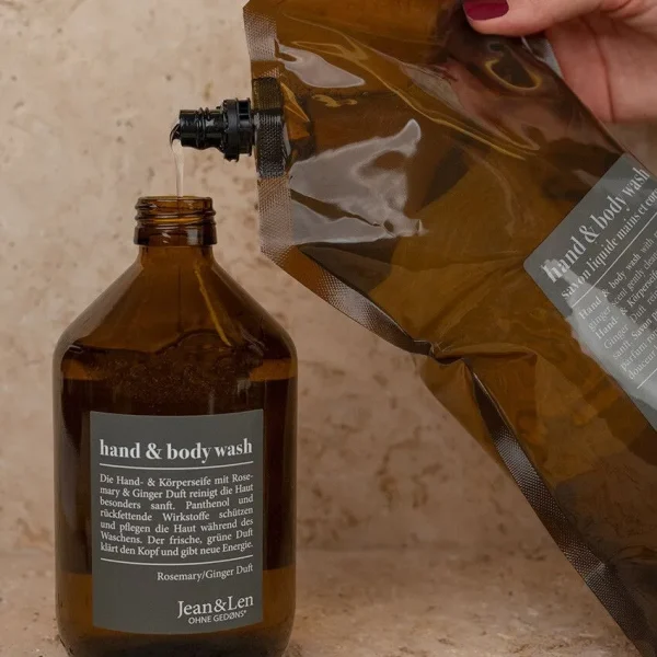 Гель для рук і тіла Jean & Len Rosemary & Ginger Refill 1,5 л - Зображення 4